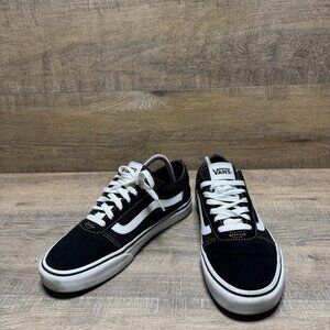 Vans Off The Wall Black White Canvas/Suede  Sneakers Men's Size 9.5